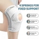 thumbnail image 2 of Rodillera Galvaran con estabilizadores laterales para el dolor de rodilla por desgarro de menisco, soporte de rodilla ajustable y transpirable, color blanco Tw, 2 of 5