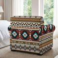 thumbnail image 6 of FKELYI American Tribal Geometric Print Armchair Slipcover 2 Pcs Set Couch Sofa Cover with Separate Cushion Cover Anti-Dust Furniture Protector for Living Room Decor, 6 of 7