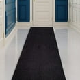 thumbnail image 1 of Custom Size Runner Rug Solid Design Black Color 26 or 31 inch Wide Pick Your Length Non-Slip Rubber Backing Stair Runner, 1 of 6