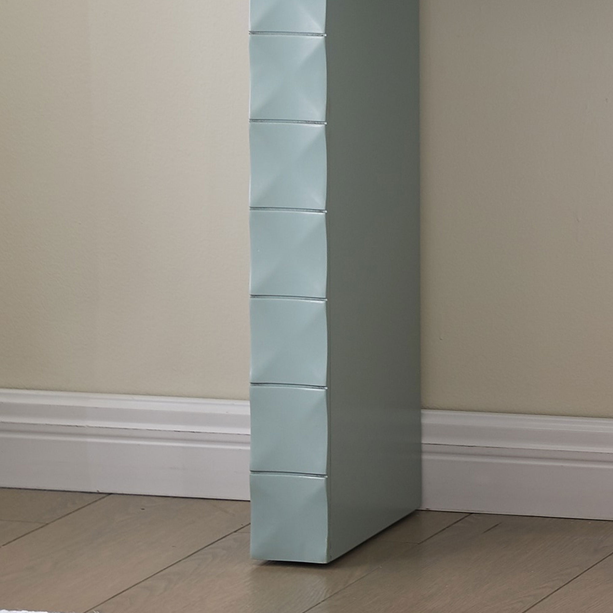 Kings Brand Furniture Turlock Wooden Console Table - Contemporary Thin Sofa Table, Side Table, Entryway Table, Display Table Perfect for Hallway, Living Room, Foyer (Blue)