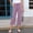 Purple, variant on USSUMA Linen Capri Pants for Women Casual Summer Elastic Waist Straight Leg Crop Pants Drawstring Beach Trousers with Pockets My Order