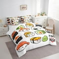 thumbnail image 3 of Manfei Sushi Pattern 7-Piece Twin Bedding Sets,Teens Food Theme Bedding Comforter Set,Japanese-Style Sheet Sets For Kids,Super Cozy Room Decor, 3 of 8