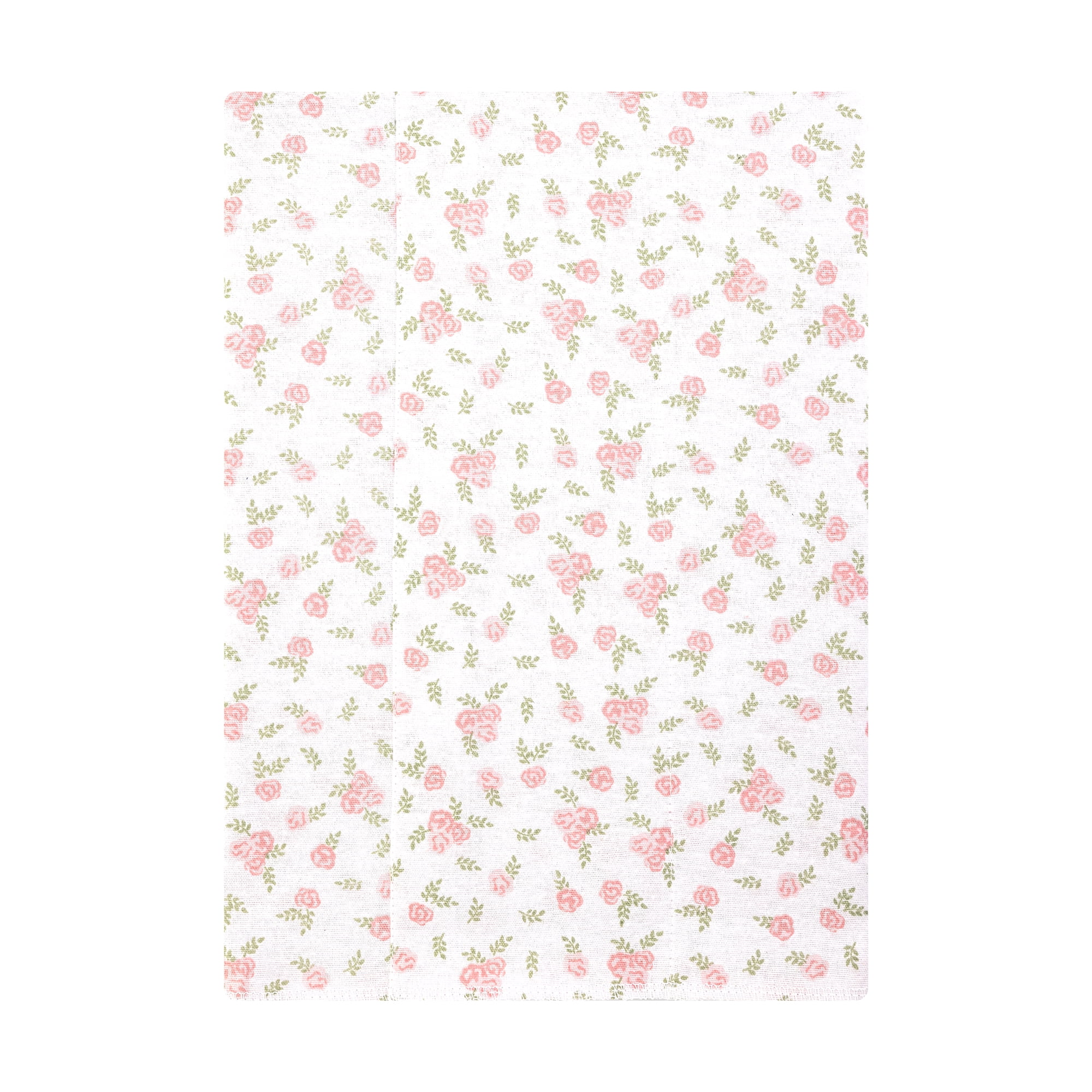 Hudson Baby Girl Cotton Polyester Flannel Burp Cloths 7-Pack, Tiny Rose, One Size