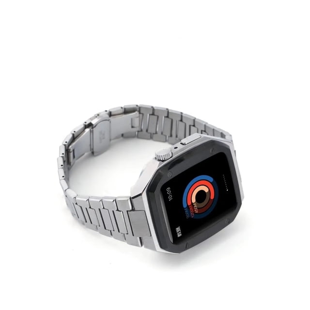 Correa Acero Inoxidable Eslabones De Lujo Para Apple Watch con Case