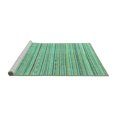 thumbnail image 2 of Ahgly Company Machine Washable Indoor Round Abstract Turquoise Blue Modern Area Rugs, 7' Round, 2 of 4