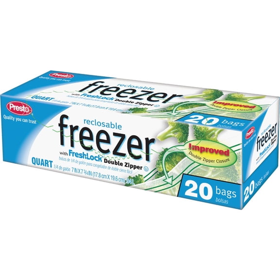 Presto Reclosable Freezer Bag