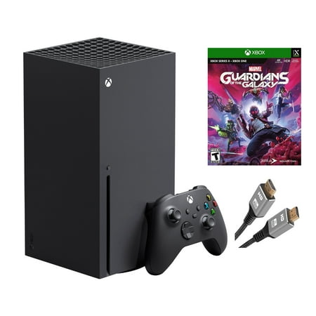 2023 Newest Microsoft Xbox Series X–Gaming Console System- 1TB SSD Black X Version with Disc Drive Bundle with Marvel Guardians Of The Galaxy Full Game and MTC7 High Speed HDMI Cabel