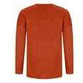 thumbnail image 5 of Juslio Womens Sweaters Pullovers Tops for Women Solid V Neck Long Sleeve Knit Orange, 5 of 7
