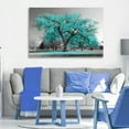 thumbnail image 3 of Large Tree Unframed Leaves Black White Canvas Wall Art Picture Print Home Decor, 3 of 5