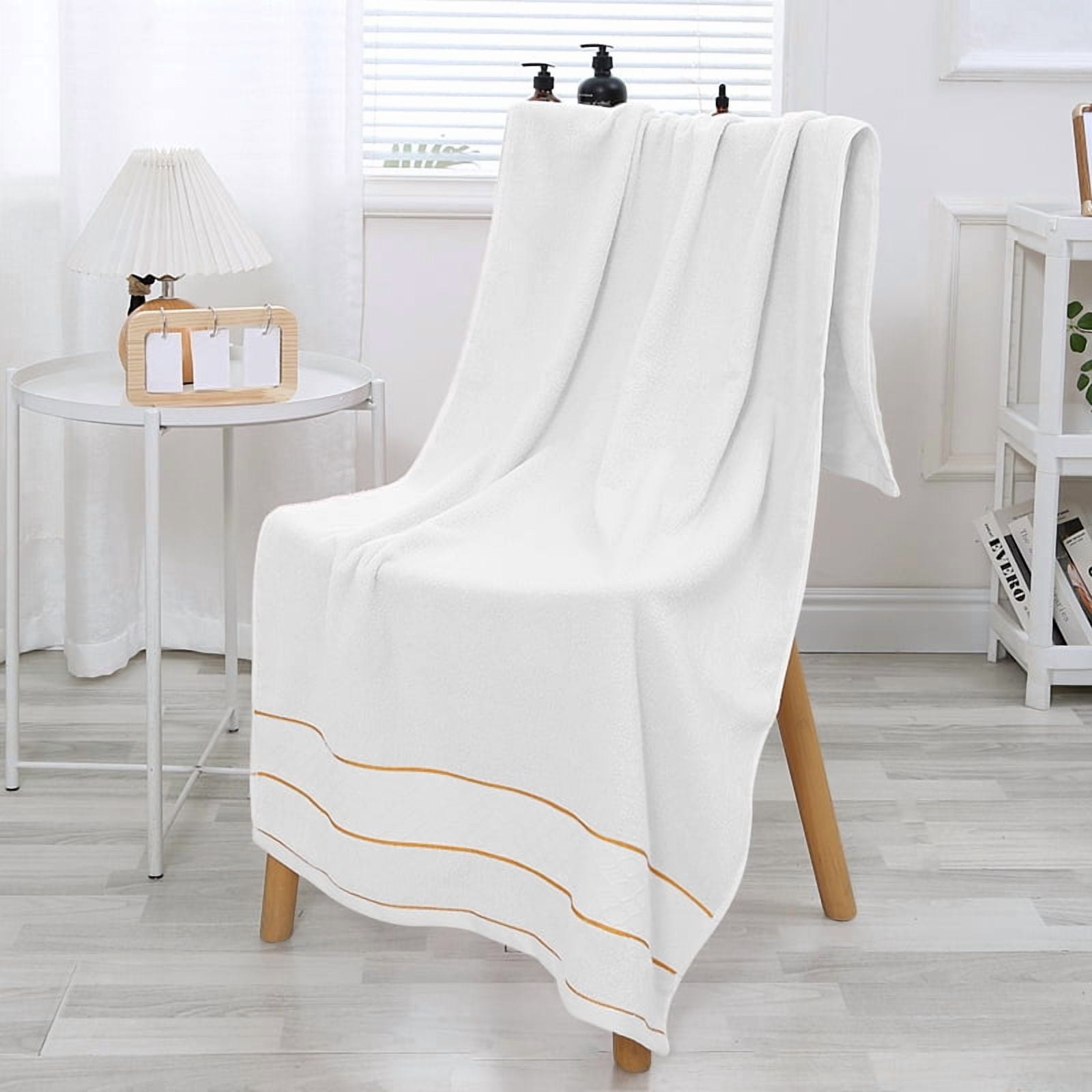 JML White Bath Towel Set of 8 Pieces - Cotton Blend Highly Absorbent Towels for Bathroom, 2 Soft Bath Towels, 2 Hand Towels, 4 Washcloths