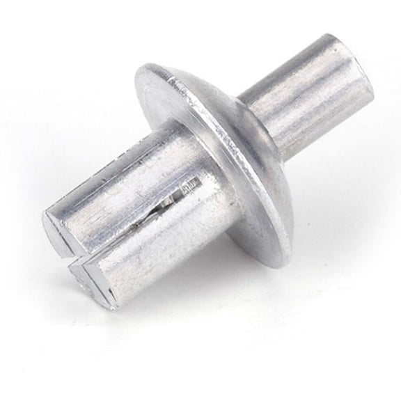 100 Pcs Flat Round Head Expansion Rivets - Metal Hammer-In Fasteners for Secure Material Joining
