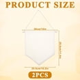 thumbnail image 2 of Blank Pennant Flag Banners - DIY Cotton Canvas Wall Decor for Shower, Wedding, Graduation | Hanging Banner for Classroom, Party Decor | Enamel Pin & Brooch Display Board, 2 of 4