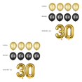 thumbnail image 1 of Bearachild 30th 40th Anniversary Juego de decoración Globo de número dorado de 42 pulgadas con globos de látex dorados y negros de 12 pulgadas para 30 combinados 2piezas Bearachild CBP143552, 1 of 6