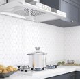thumbnail image 3 of Livelynine Peel and Stick Backsplash Tile for Kitchen White Geometric 4-Tiles 12X12" Backsplash Stick on Tile for Bathroom Shower Walls Renter Friendly Back Splash Tile Sticker Adhesive Wall Tiles, 3 of 8