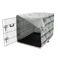 thumbnail image 3 of Winter Dog Crate Cover, Snow Capped Mountains Trees and Elevators Ski Resort Setting, Easy to Use Pet Kennel Cover Small Dogs Puppies Kittens, 7 Sizes, Blue Grey Dark Pink, by Ambesonne, 3 of 6