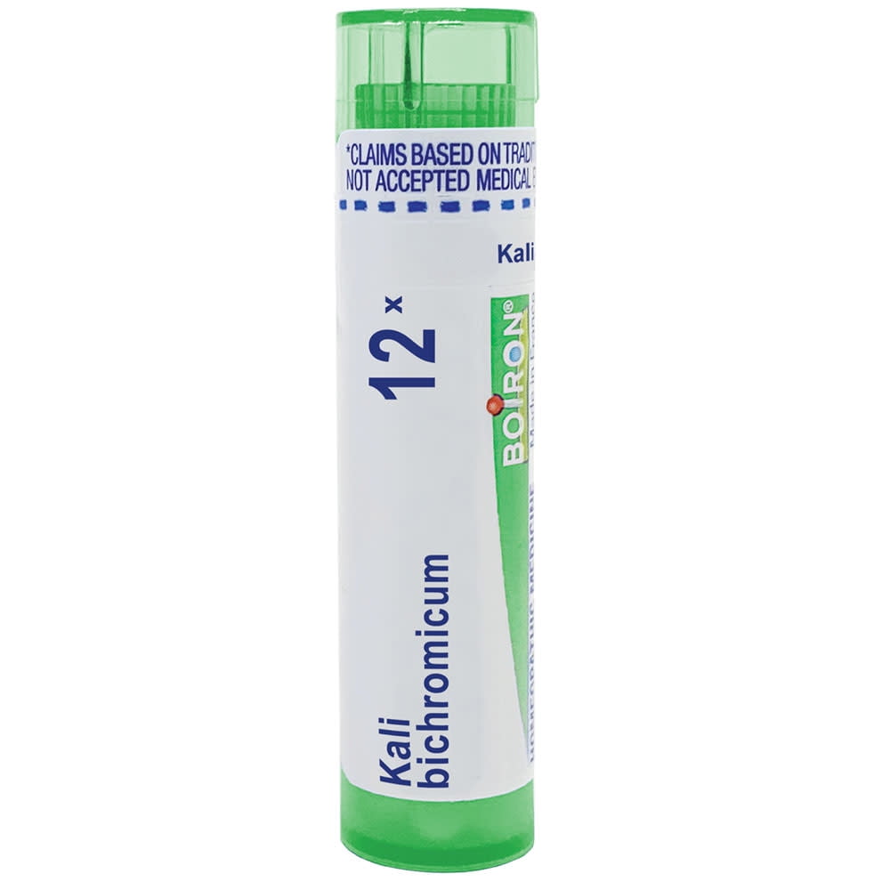 Boiron Kali Bichromicum 12X, Homeopathic Medicine for Colds With Thick Nasal Discharge, 80 Pellets
