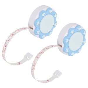 Uxcell Soft Tape Measure, 2 Pcs 60 Inch / 150 cm Double Side Metric Measuring Tape for Body Measurements, Orange, Flower