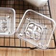 thumbnail image 5 of 100 Pcs Clear Plastic Containers, Plastic Food Containers, Clear Disposable Containers Square Container for Sandwich Dessert Salad (2.95 x 2.95 x 1.1 inch), 5 of 6