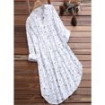 thumbnail image 2 of Luiryar Women's Plus Size Floral Shirt Dress Long Sleeve Single Breasted V-neck Loose Boyfriend Blouses Tops, 2 of 6
