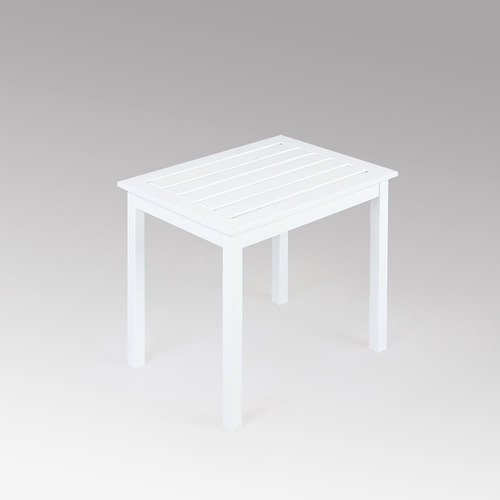 Cambridge Casual Monstay Wooden Square Side Table, Outdoor White End Table