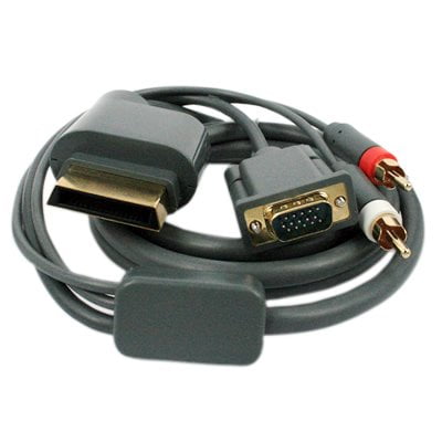 Importer520 Gold Plated 6ft Premium VGA Cable w/ Digital Optical Audio Port for Microsoft Xbox 360 to TV equipment For PC