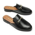 thumbnail image 5 of BURUDANI Women Buckle Backless Flats Mules Slip-On Dressy Casual Loafer Slides Comfort Shoes, 5 of 7