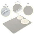 thumbnail image 4 of Grey Dish Drying Mat 18x24 Absorbent Microfiber Draining Rack Pad for Kitchen Counter Sink, 4 of 8