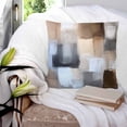 thumbnail image 3 of 24x24 Pillow Covers Set of 2, Abstract Gray Brown Throw Pillow Covers Decorative Couch Cushion Case, Oil Painting Color Blocks Microfiber Square Pillowcases for Bedroom Car Living Room, 3 of 7