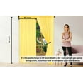 thumbnail image 6 of J&V TEXTILES 4-Pieces Sheer Solid Sheer Window Curtains 84 - Window Treatment Rod Pocket Voile Drape/Panel Sets for Patio Door GOLD, 6 of 7