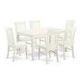 thumbnail image 2 of East West Furniture Dining Room Set Linen White, CAWE7-LWH-W, 2 of 10