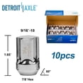 thumbnail image 6 of Detroit Axle - Brake Kit for 2006-2010 Dodge Ram 1500 2007-2009 Durango 2009 Chrysler Aspen, Front and Rear Disc Brake Rotors Ceramic Brake Pads w/Hardware Wheel Lug Nuts Replacement, 6 of 7