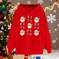 thumbnail image 5 of SnZhen Christmas Women's Hoodies Fashion Printed Pocket Long Sleeved Hooded Comfortable Sweatshirt Tops Z-Red XXL, 5 of 5