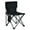 Black, variant on Portable Folding Chair with Side Pocket for Camping, Picnics, Fishing, and Outdoor Events - Black/White