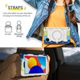 thumbnail image 6 of FJLBDE Case for Xiaomi Redmi Pad SE 8.7 inch 2024 with 360 Kickstand, Shoulder Strap Carrying Protective Cover, Multicolor Blue, 6 of 6