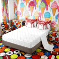thumbnail image 4 of Erosebridal Red Drippy Baseball Print Twin Bedding Sets, Sports Monogram Bedding Comforter Set for Kids Boys and Girls, Reversible 7-Piece, 4 of 6