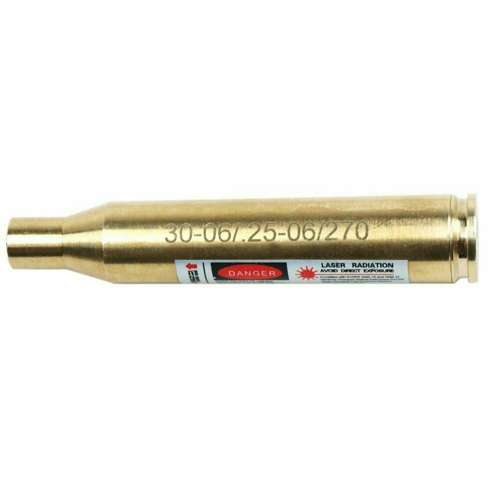 US Rifle Calibrator Boresighter 30-06 25-06 .270 Brass Red Dot Laser Bore Sight 