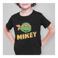 thumbnail image 3 of Playera Fan Army Tortugas Ninja Talla 4 Manga Corta con Estampado Rostro Miguel Angel Negra, 3 of 4