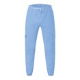 thumbnail image 3 of KDFJPTH Mens Cargo Pants Cargo Pant With Stretch Solid Light Blue M, 3 of 5