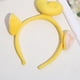 thumbnail image 3 of Diadema para niños 3D lindo dibujos animados felpa suave mano de obra exquisita niñas aro de pelo diadema amarillo, 3 of 5