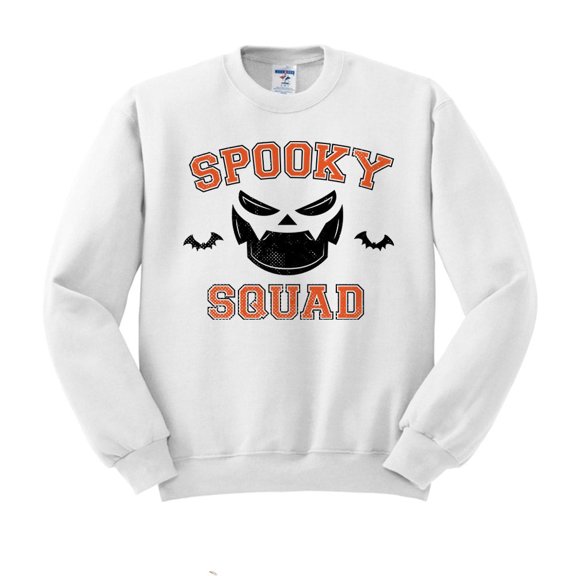 Spooky Squad Sweatshirt Unisex Large White