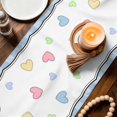 thumbnail image 2 of Happy Easter Cotton Linen Table Runner for Dining Kitchen, Colorful Rabbits Cartoon Blue Plaid Wedding Outdoor Party Tablerunners Decoration, Dresser Scarf Coffee Tablecloth Runners 13x90 Inches, 2 of 8