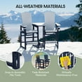 thumbnail image 6 of WestinTrends Azura Outdoor Tall Adirondack Chairs With Connecting Table Tray (Set of 2), Navy Blue, 6 of 12
