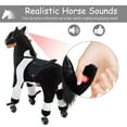 thumbnail image 5 of Qaba Kids Plush Ride On Toy Walking Horse with Wheels and Realistic Sounds, 30"H, Black, 5 of 9
