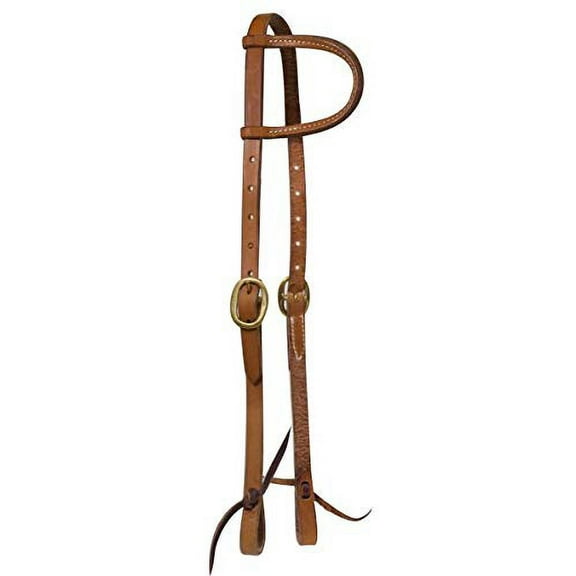 Showman Argentina Cow Leather Single Ear Headstall w/ Solid Brass Buckles