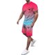 thumbnail image 1 of Playeras De Compresión Para Hombre, Conjunto De Dos Piezas De Camiseta Y Pantalones Cortos De Manga Corta Con Estampado Completo De Alemania Para Hombre Y Conjunto De Camisa Y Pantalón Corto., 1 of 4