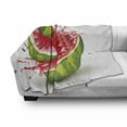 thumbnail image 3 of Modern Soft Flannel Fleece Throw Blanket, Summer Fruit Ripe Watermelon Cuts Splashes of Juice Drops Print, Cozy Plush for Indoor and Outdoor Use, 50" x 60", Red White and Fern Green, by Ambesonne, 3 of 6