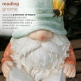 thumbnail image 6 of Alpine Corporation Gnome with Turquoise Hat Reading Book Decor, 6 of 13