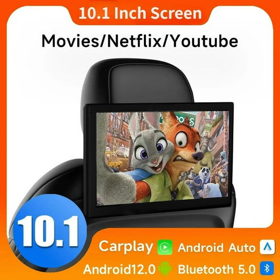 Headrest Monitor Display IPS Android 12 2 32G Tablet Touch Screen For Car Rear Seat Player Video Music FM Bluetooth AirPlay