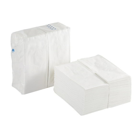 16 in. x 15 in. 2-Ply 1/8-Fold Dinner Napkin - White (3024/Carton)