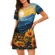 thumbnail image 1 of Disketp Elegant Sunset Sunflower para Camisón Corto de Manga Corta para Mujeres, Camisón Cómodo con Escote Redondo, Bonito y Confortable, 1 of 6